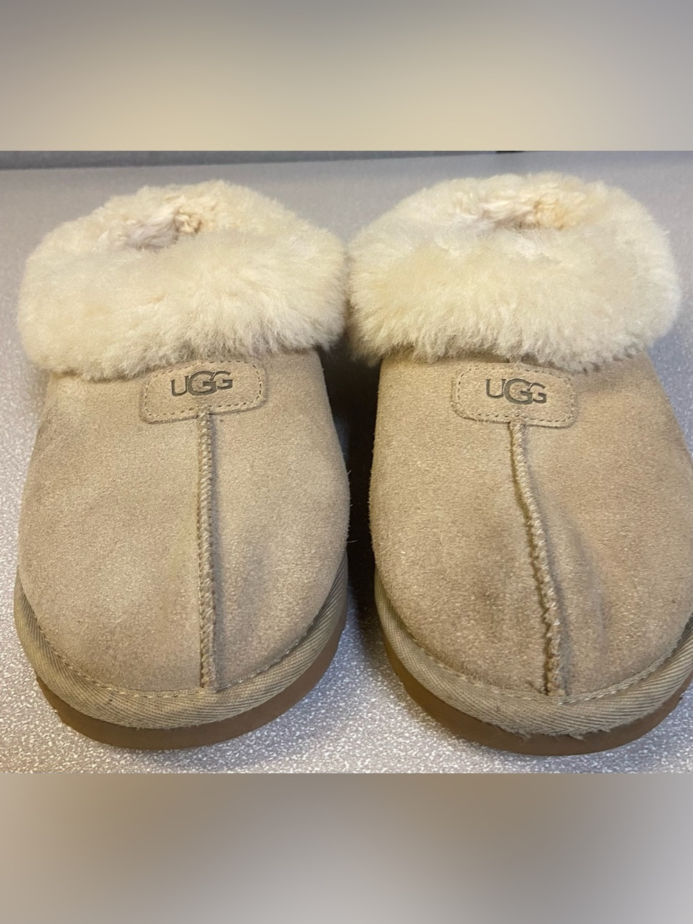 UGG Tazette genuine shearling collar slipper Womens size 8 - Picture 7 of 8
